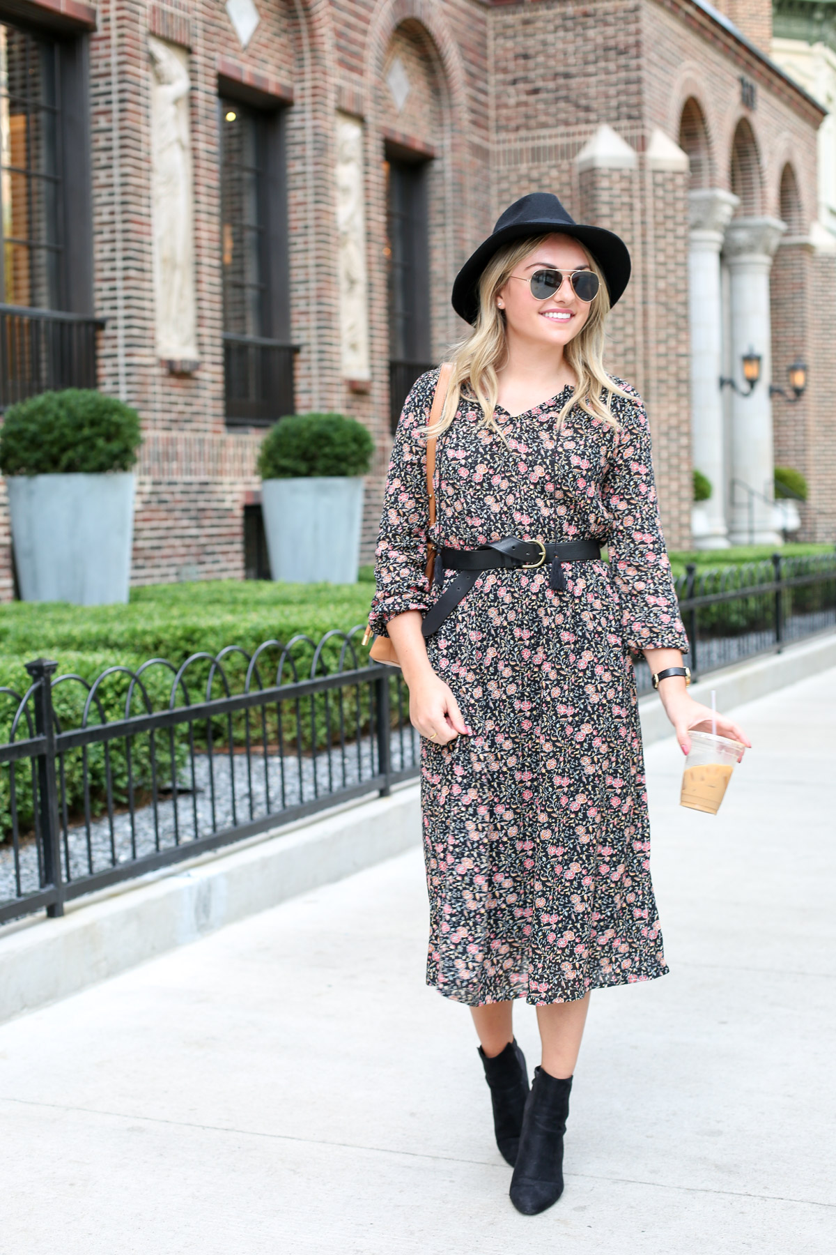 floral dress with booties